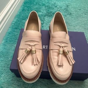 Stuart Weitzman New without box pale pink leather loafers size 6.5